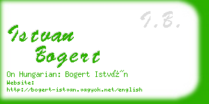 istvan bogert business card